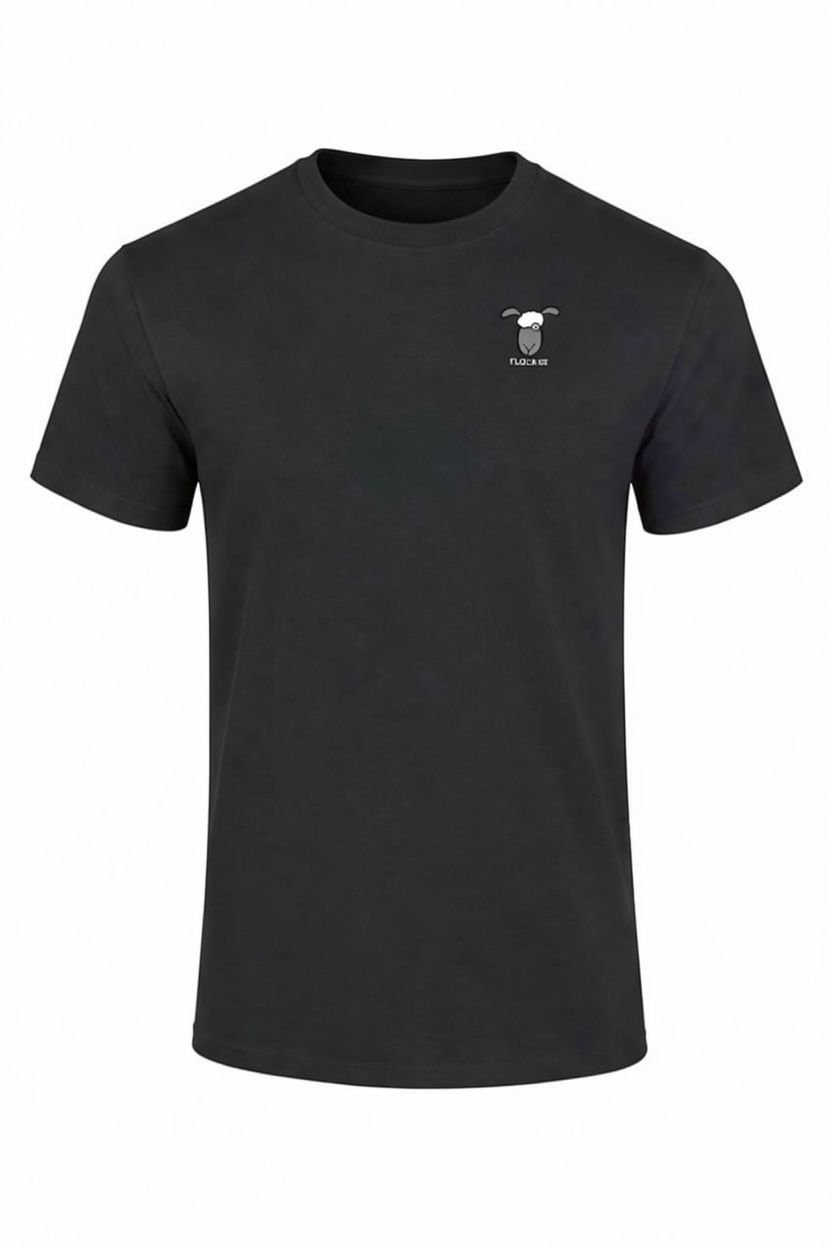 Prawn To Be Wild |Biker T-Shirt | Flockers, Colour: Black, Size: XS
