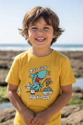 Too Cool For the Rock Pool Kids T-Shirt | Seaside Tee | Little Flockers®
