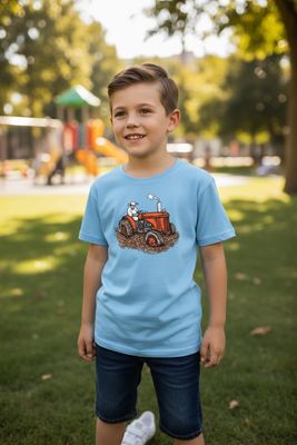Red Tractor Kids T-Shirt | Tractor &amp; Farm Tee for Kids | Little Flockers®