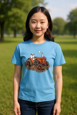 Red Tractor Kids T-Shirt | Tractor &amp; Farm Tee for Kids | Little Flockers®