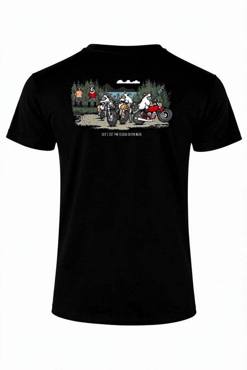 Flockers T-Shirt | Get Me Outta Here, Colour: Black, Size: Small