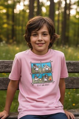 Kids Adventure Scouting T-Shirt | Outdoor Adventure Tee for Kids | Little Flockers®