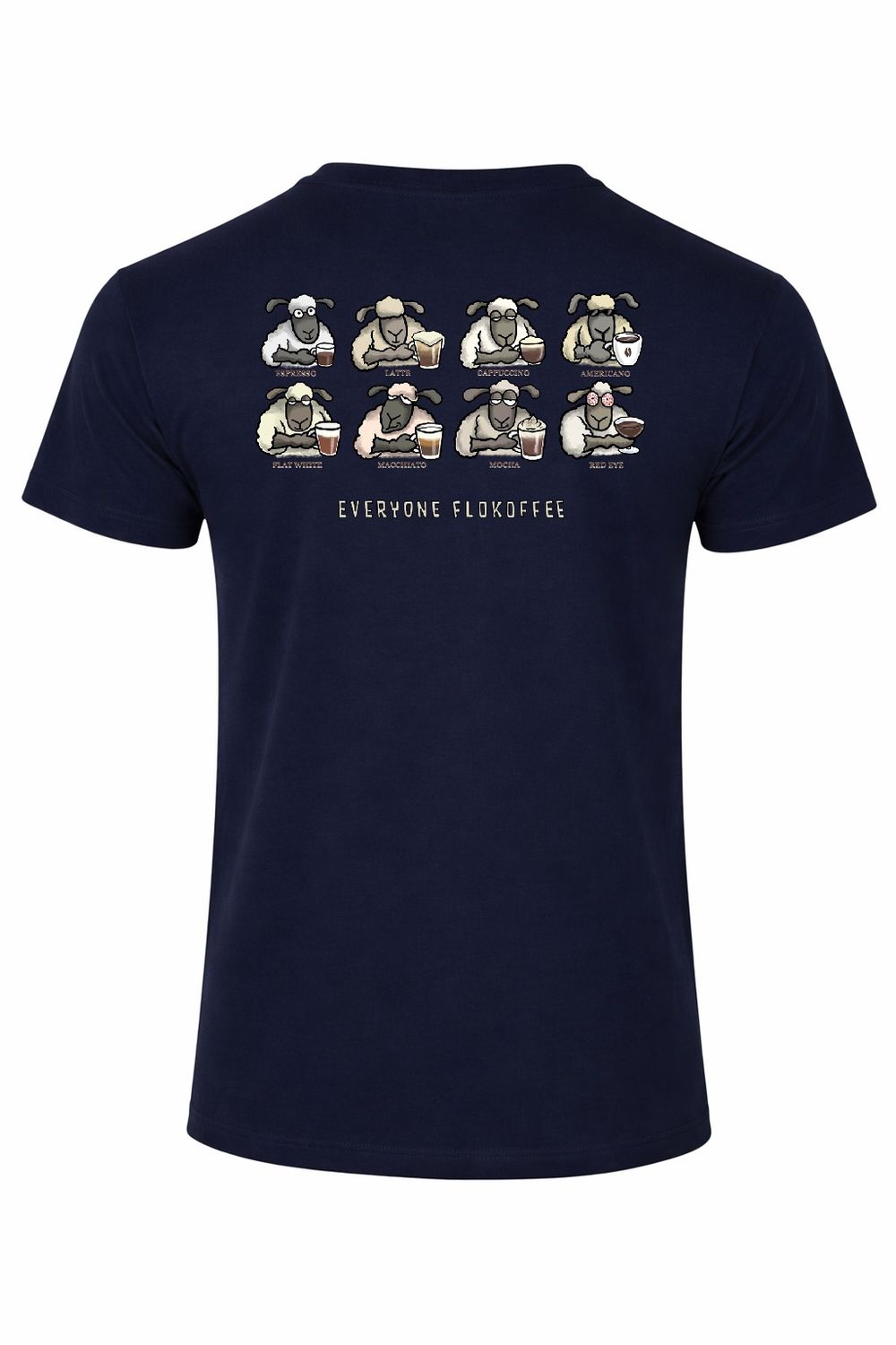 Flockers T-Shirt | Coffee, Colour: Navy, Size: XS