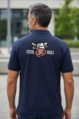 Total Bull Printed Polo Shirt | Funny Farming Polo | Baaad Flockers®