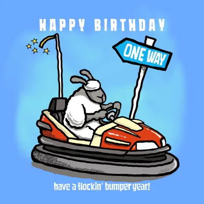 Flockers Birthday Card |Have A Flocking Bumper Day