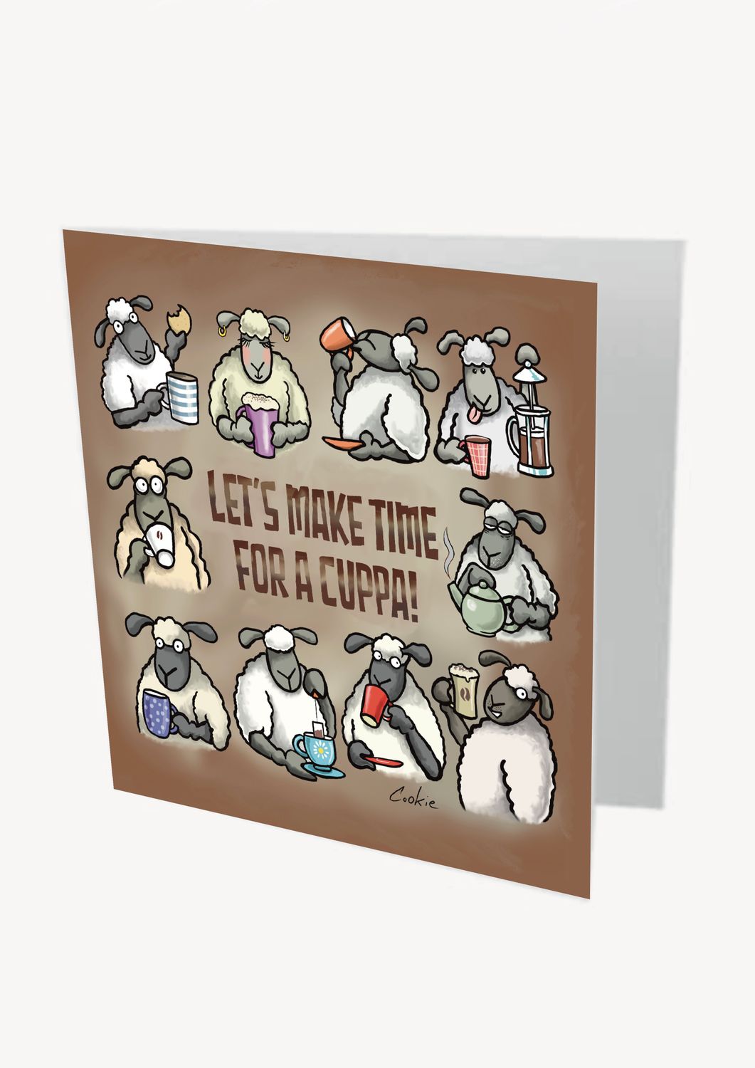 Let’s Make Time For A Cuppa Card | Tea Lover &amp; Friendship Card | Baaad Flockers®