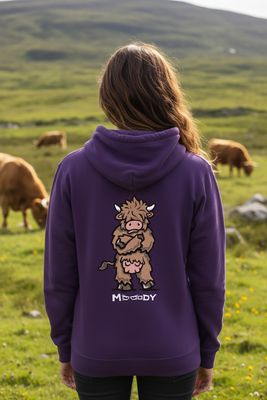 Mooody Heffie Highland Cow Zoodie | Full Zip Cow Hoodie | Baaad Flockers®
