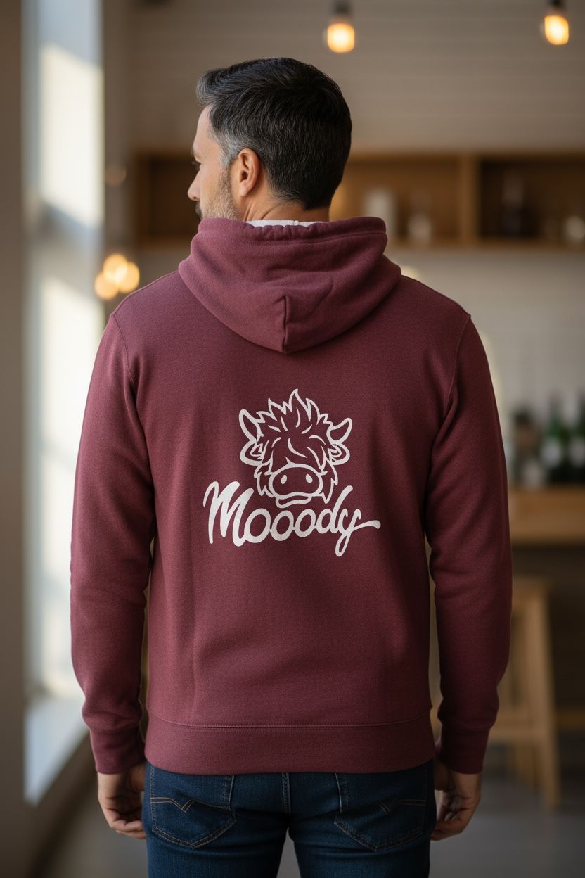 Mooody | Full Zipped Hoodie | Flockers, Colour: Wine Melenage, Size: XS