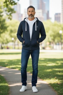 Authentic Icon Hoodie | British Graphic Full Zipped Hoodie | Baaad Flockers®