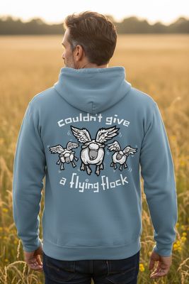 Couldn't Give A Flying Flock!® Zoodie | Funny Zip Hoodie | Baaad Flockers®