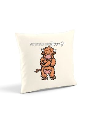 Mooody Cushion | Funny Highland Cow Cushion | Baaad Flockers®