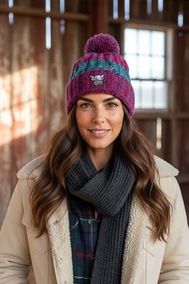 Total Bull Woolly Hat | Heavyweight Farming Pom Pom Hat | Baaad Flockers®