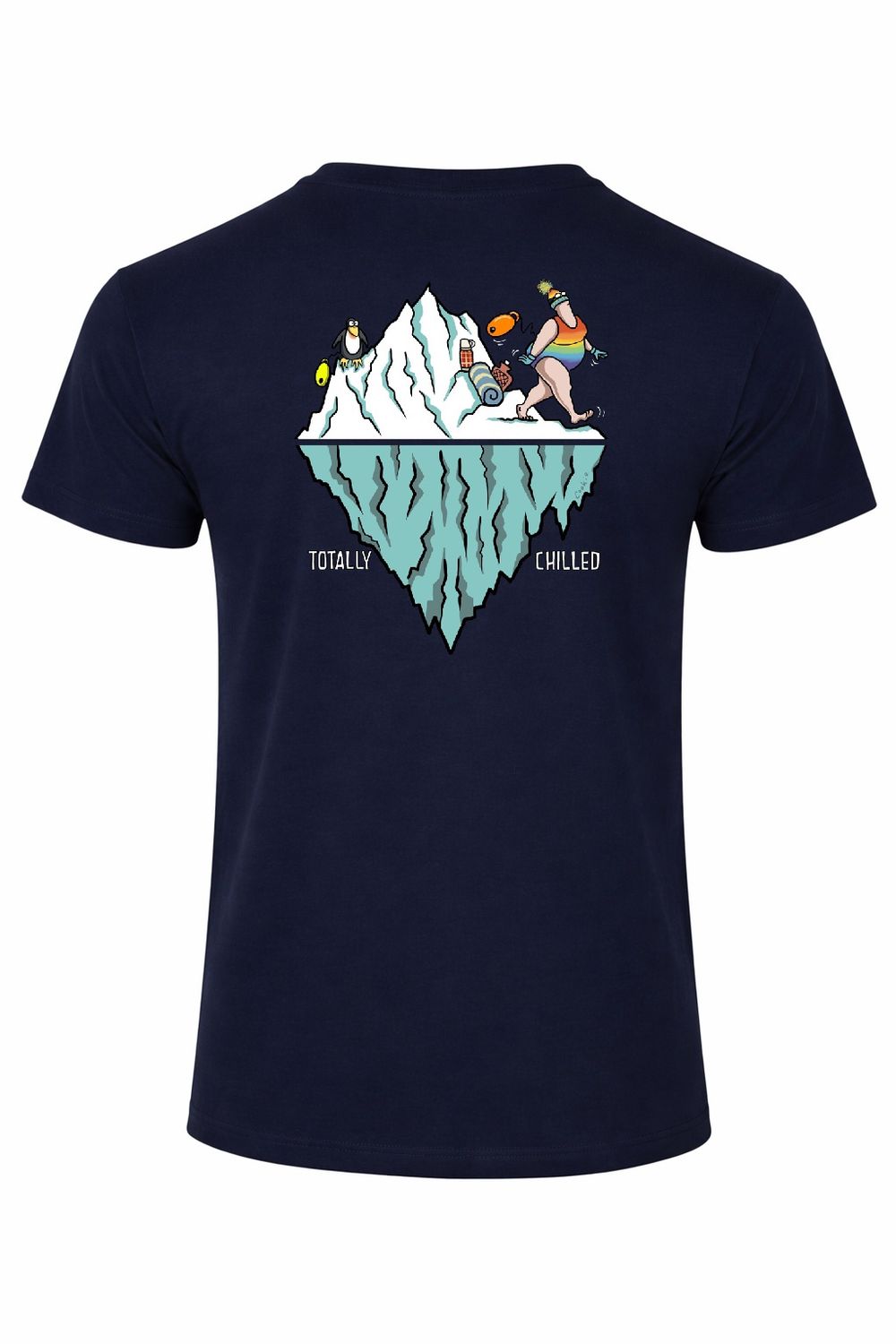 Totally Chilled | Funny T-shirt | Flockers, Colour: Navy, Size: XS