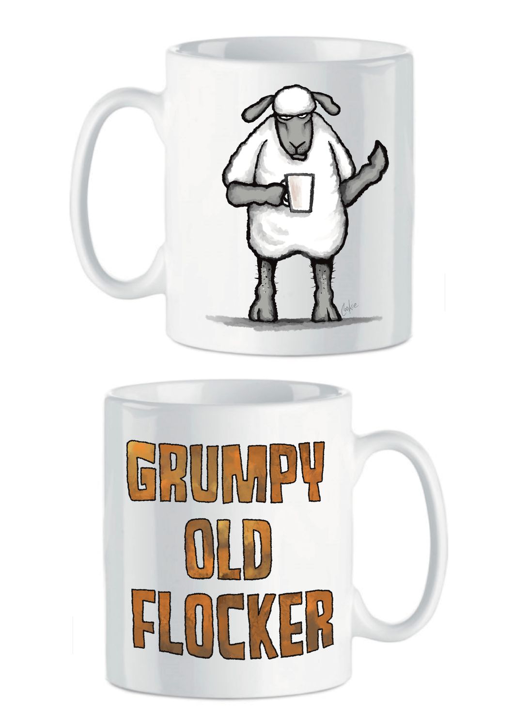 Grumpy Old Flocker Mug | Funny Gift for Dad &amp; Grandad | Baaad Flockers®