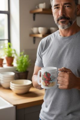 Red Dragon Mug | Welsh Gift &amp; Wales Souvenir | Baaad Flockers®