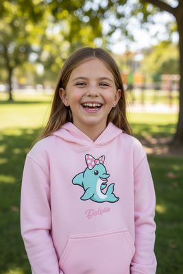 Dollphin Kid’s Hoodie | Funny Dolphin Hoodie for Children | Little Flockers®