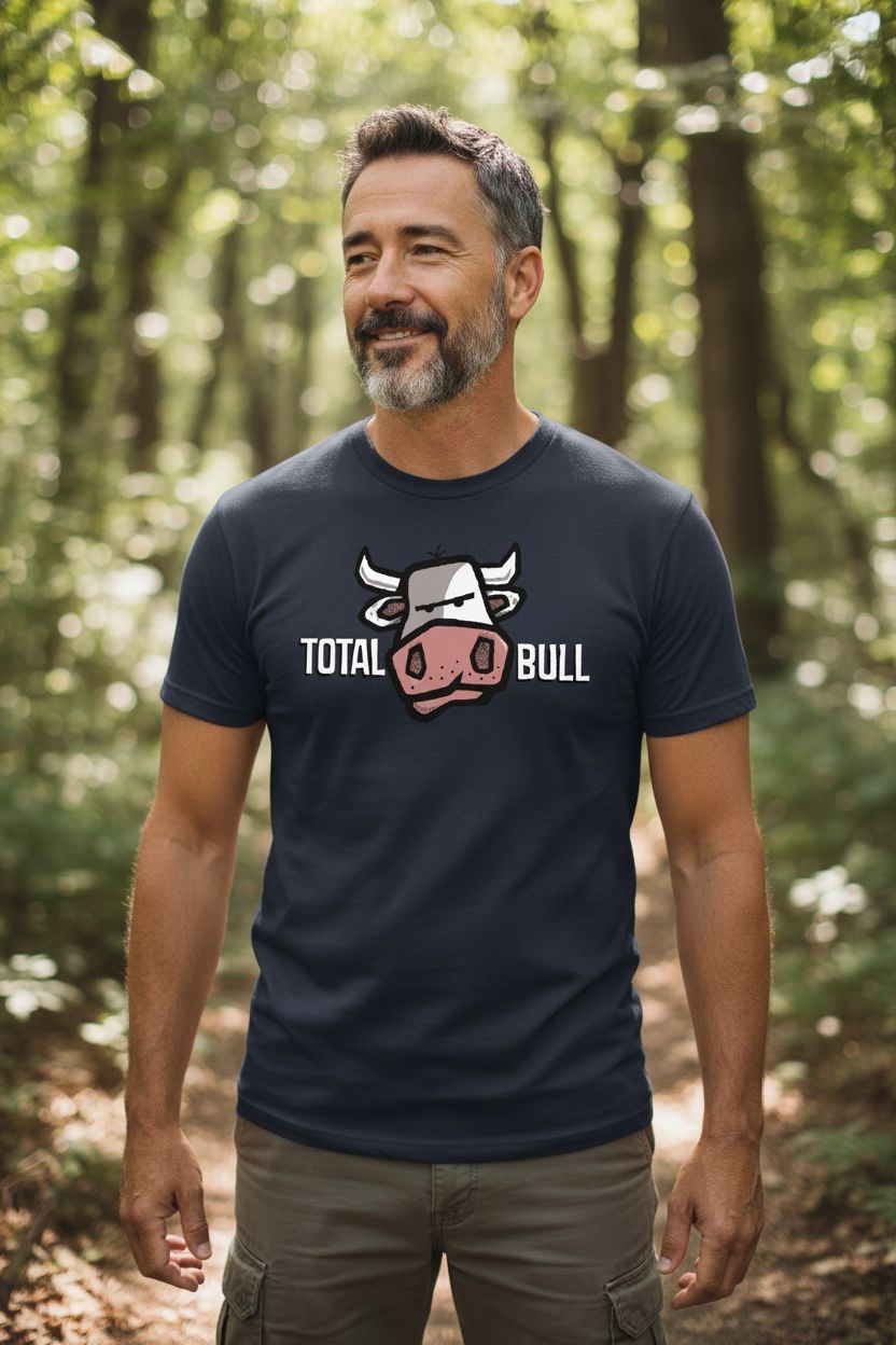 Total Bull T-Shirt | Funny Bull chest Print T-Shirt | Baaad Flockers®