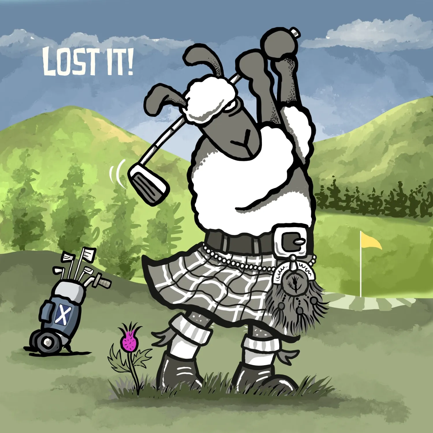 Mclost Iost it! | Man Cave Golfing Metal Sign | Flockers