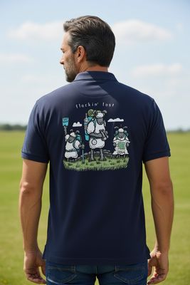 Flockin Lost Polo Shirt | Funny Hiking &amp; Walking Polo | Baaad Flockers®