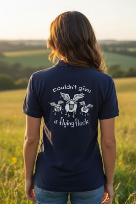 Couldn’t Give A Flying Flock Polo | Funny Men’s Polo Shirt | Baaad Flockers®