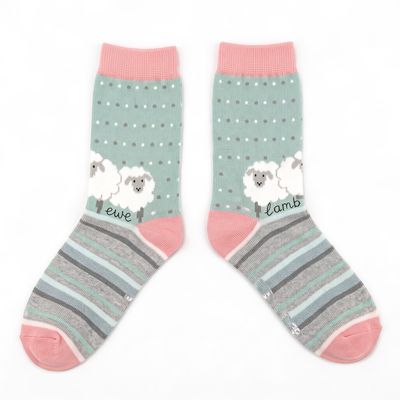 Sheep Friends Aqua Bamboo Socks | Funny Sheep Socks | Baaad Flockers®