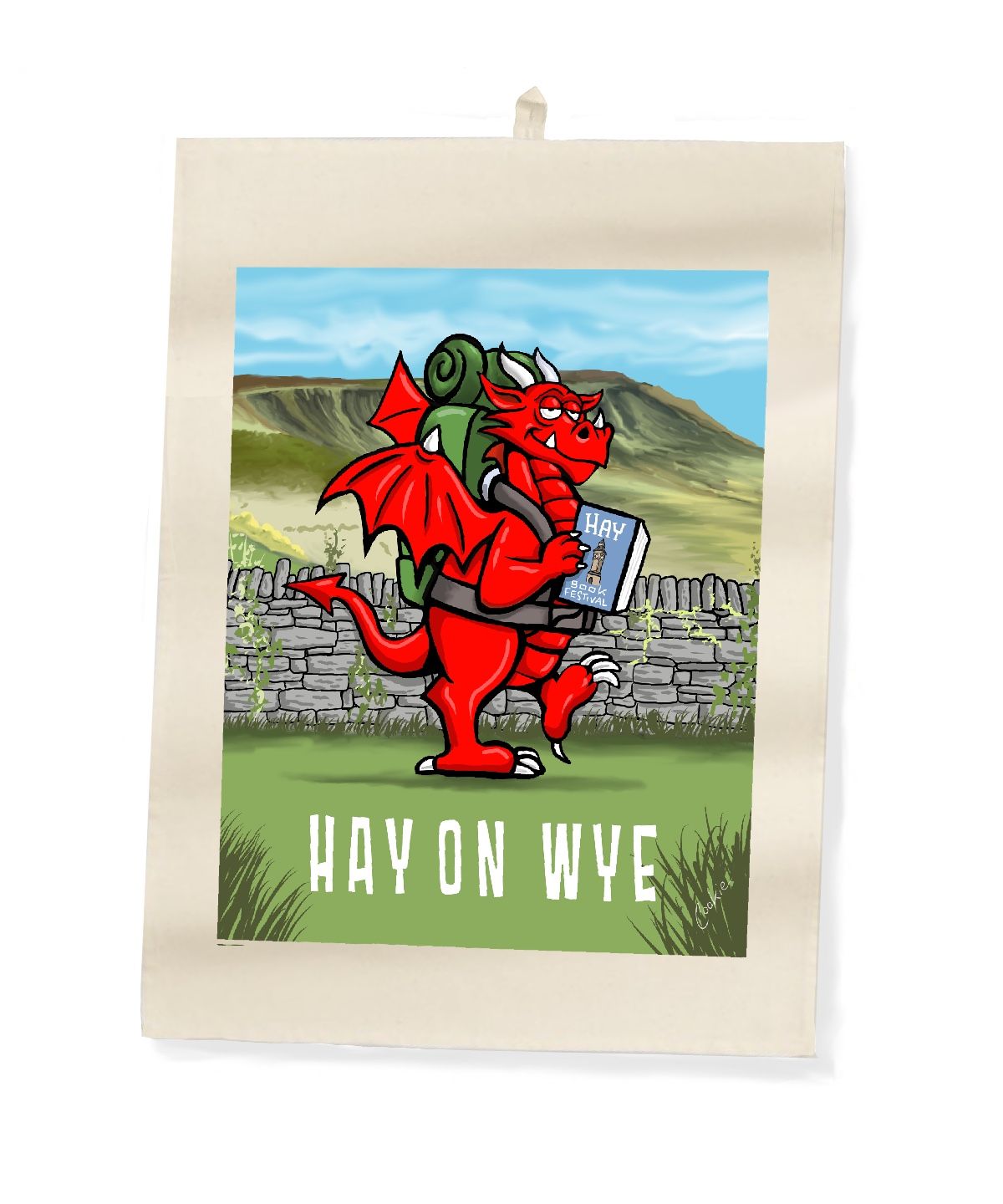 Red Dragon Tea Towel | Funny Kitchen Gift | Baaad Flockers®