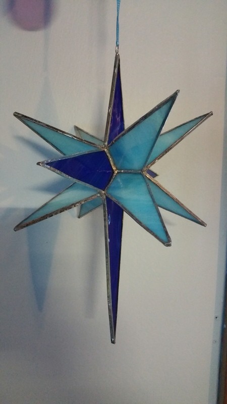 3d light &amp; dark blue star