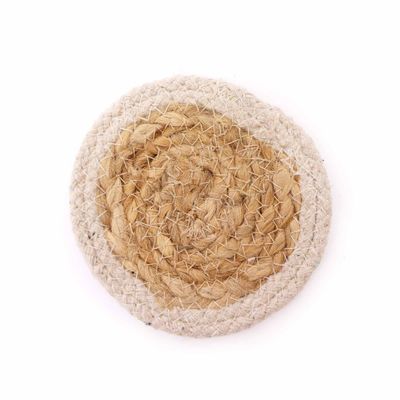 Zestaw 4x Naturalnych Podkładek z Juty i Bawełny 10 cm