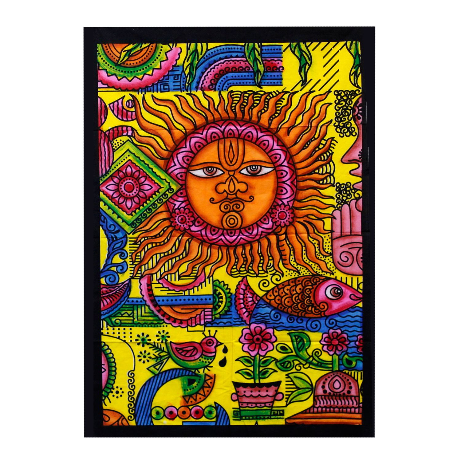 Bawełniana tkanina Ozdobna 115cm x 75cm - Słońce