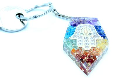 Brelok z Orgonitem - Ochrona Domu - Hamsa