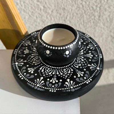 Ręcznie zdobiony świecznik na tealight