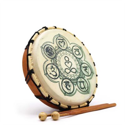 Bęben Szamański Czakra z Pałeczką - 25 cm