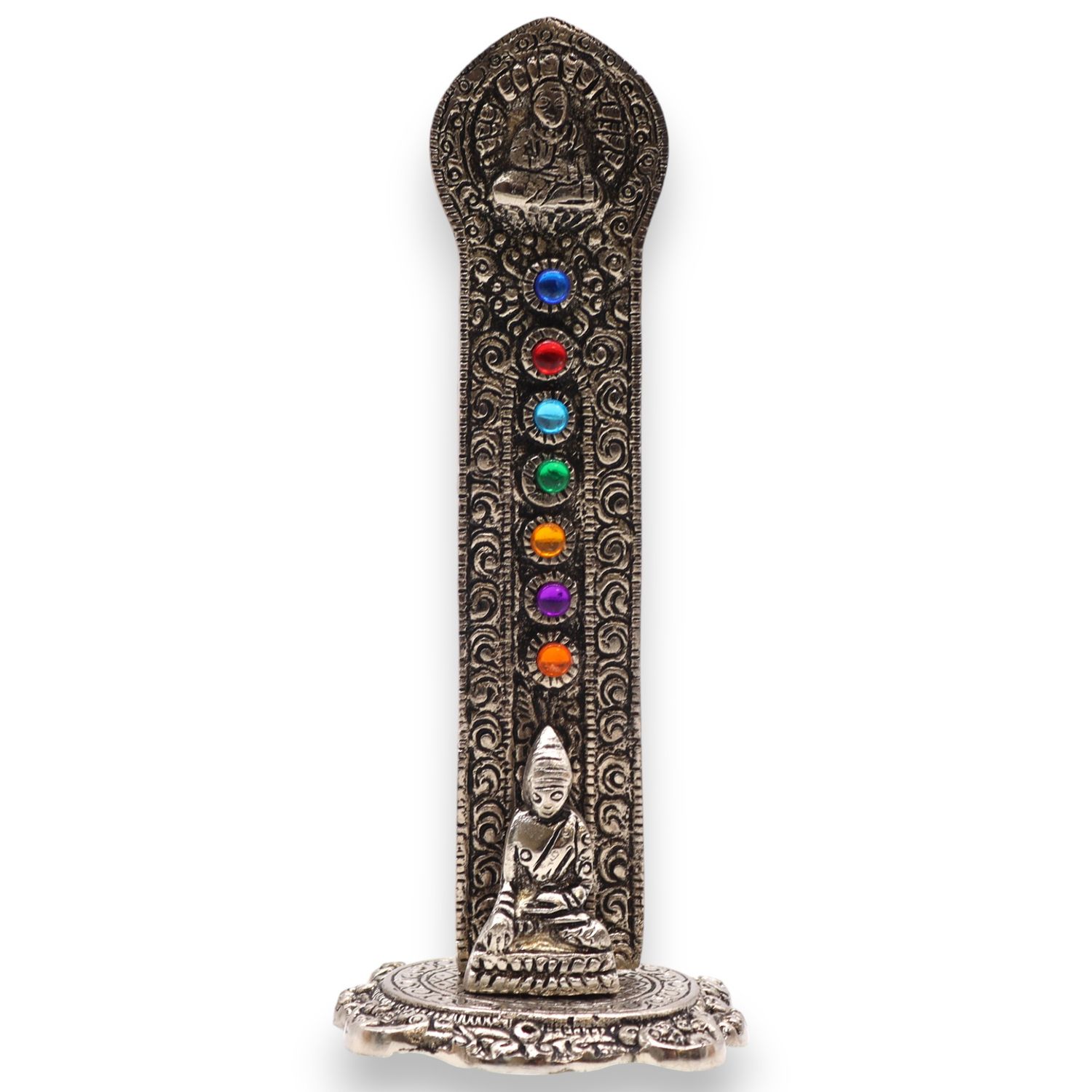 Podstawka z Polerowanego Aluminium 11.5cm - Hamsa 7 Czakr