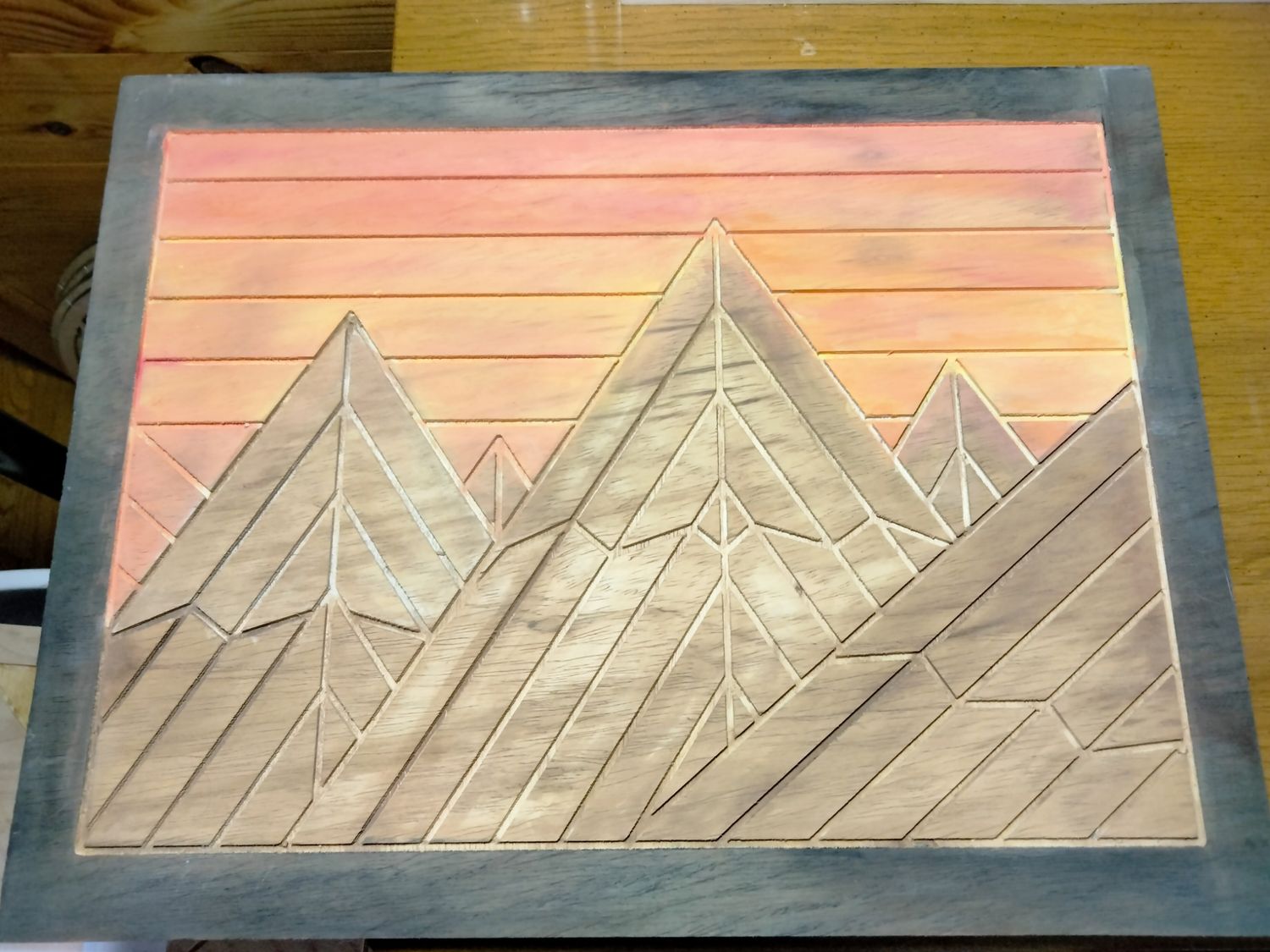 Mountains barn quilt board