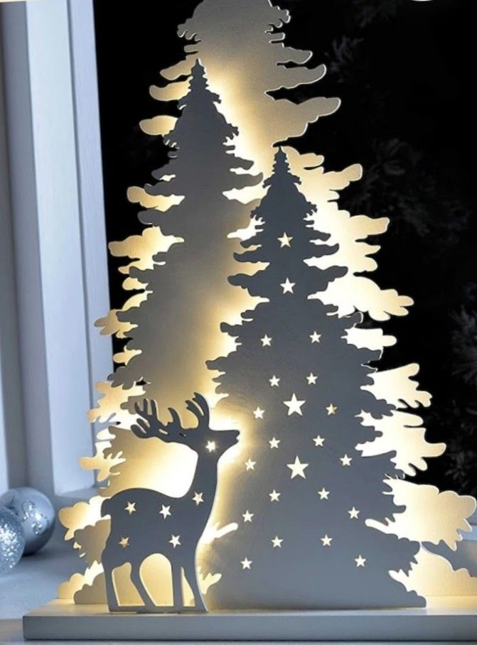 Three Trees and Reindeer