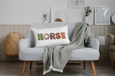 Equestrian-Themed Decorative  Rectangular Pillows