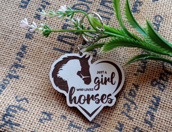 Just a Girl who loves horses Keyring