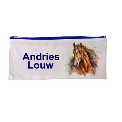 Large Equestrian Pencil Bag