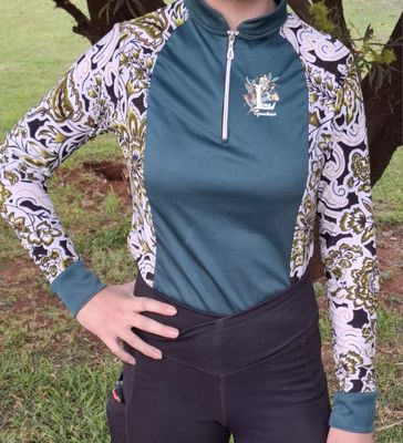 Children Custom Equestrian Long Sleeve with Panel Riding Shirts