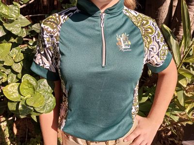 Adult Custom Equestrian Short Sleeve with Panel Riding Shirts
