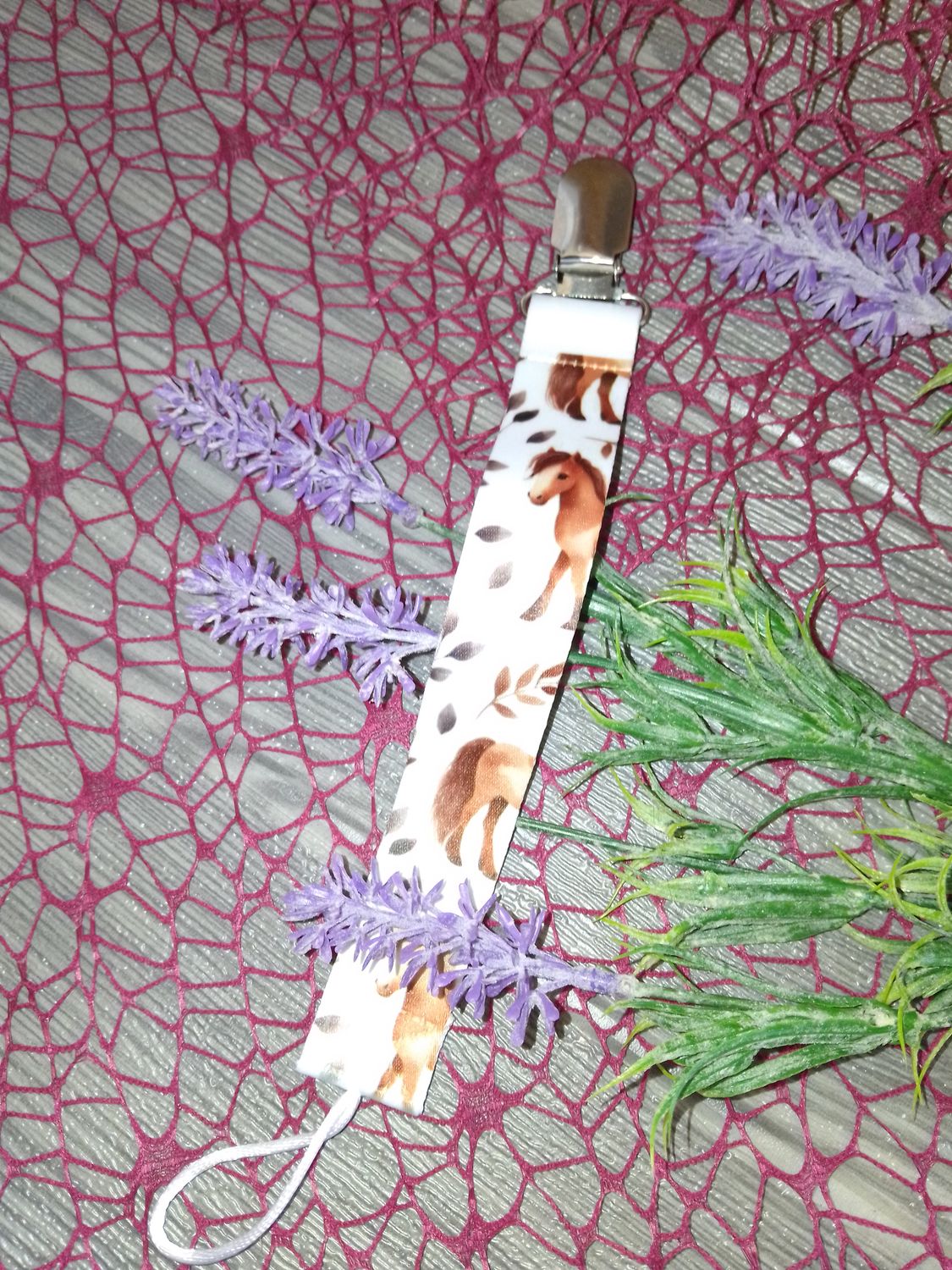 Equestrian-Themed Custom Printed Dummy Clip