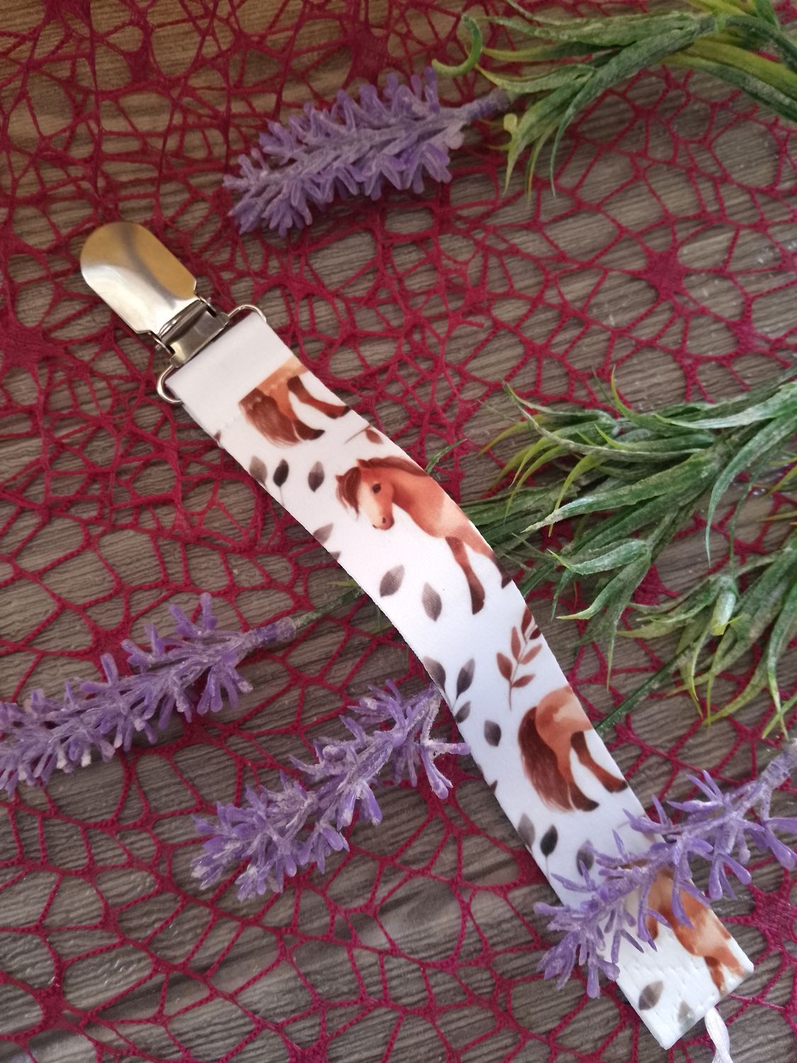 Equestrian-Themed Custom Printed Dummy Clip