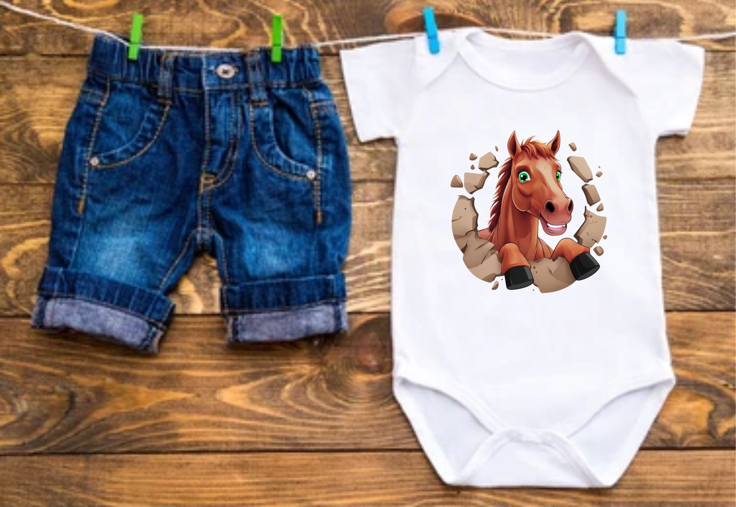 Equestrian Baby Grow