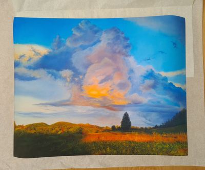 Print Clouds View Landscape