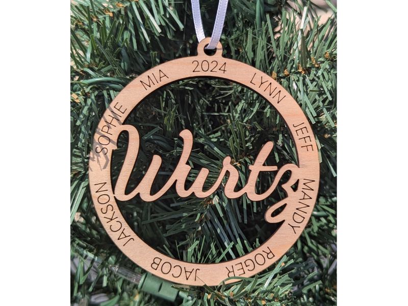 Circular Name Ornament