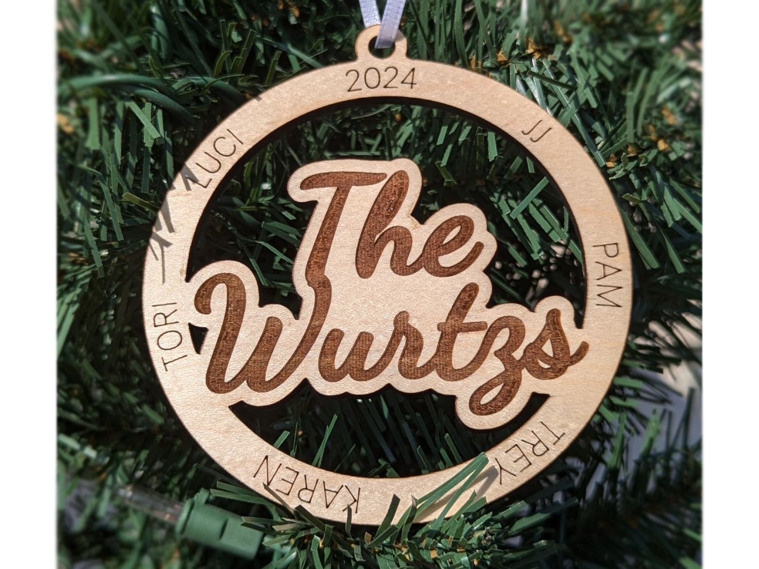 Circular Name Ornament Engraved