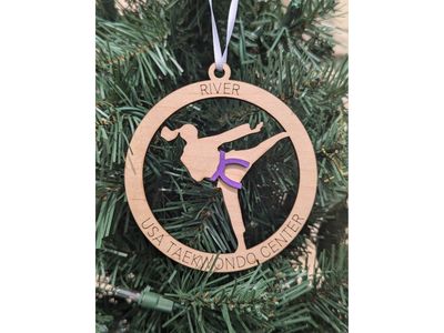 Female Taekwondo Ornament