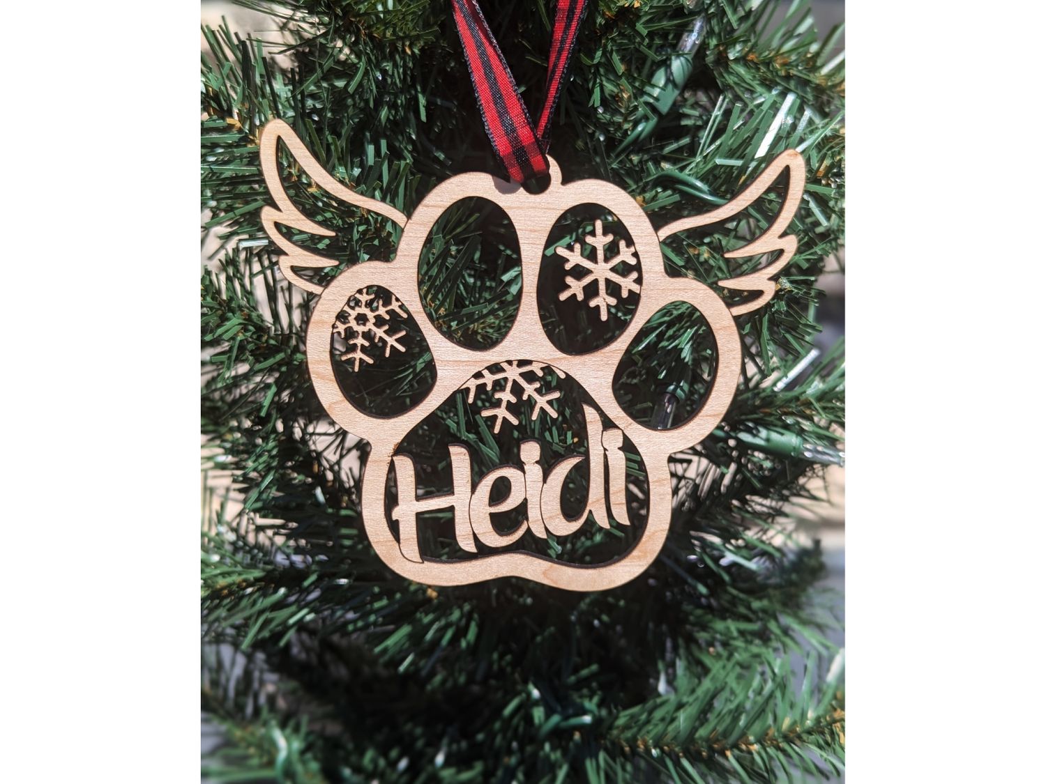 Paw and Paw Angel Wing Ornament