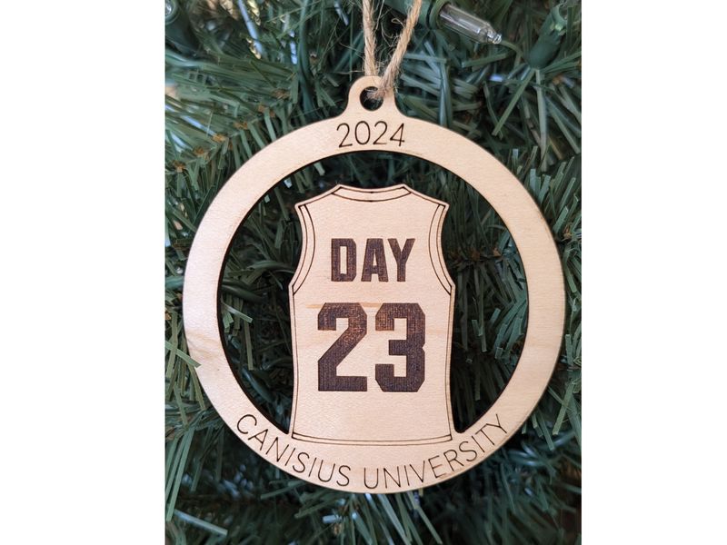 Circular Basketball Jersey Ornament
