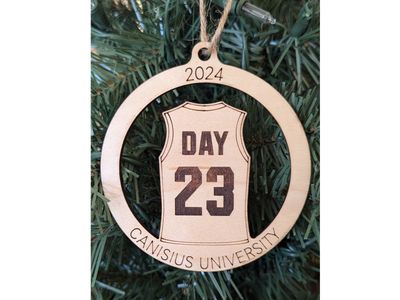 Circular Basketball Jersey Ornament